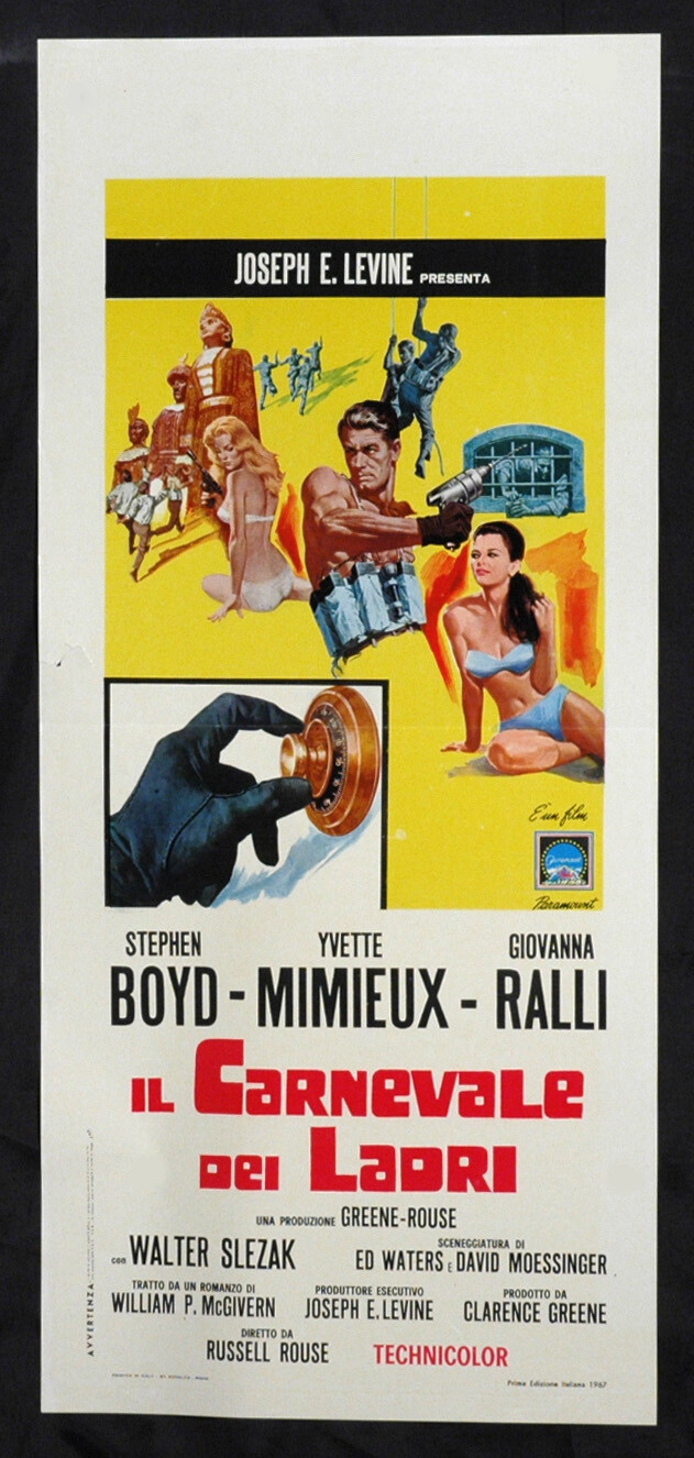 Locandina originale film Il carnevale dei ladri (1967) - Regia di Russell Rouse