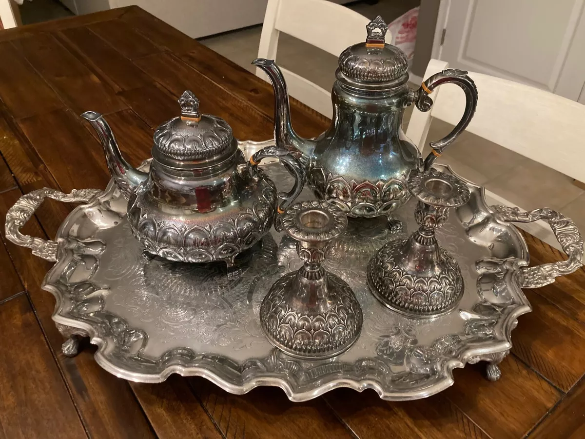 Sterling silver coffee and tea best sale set