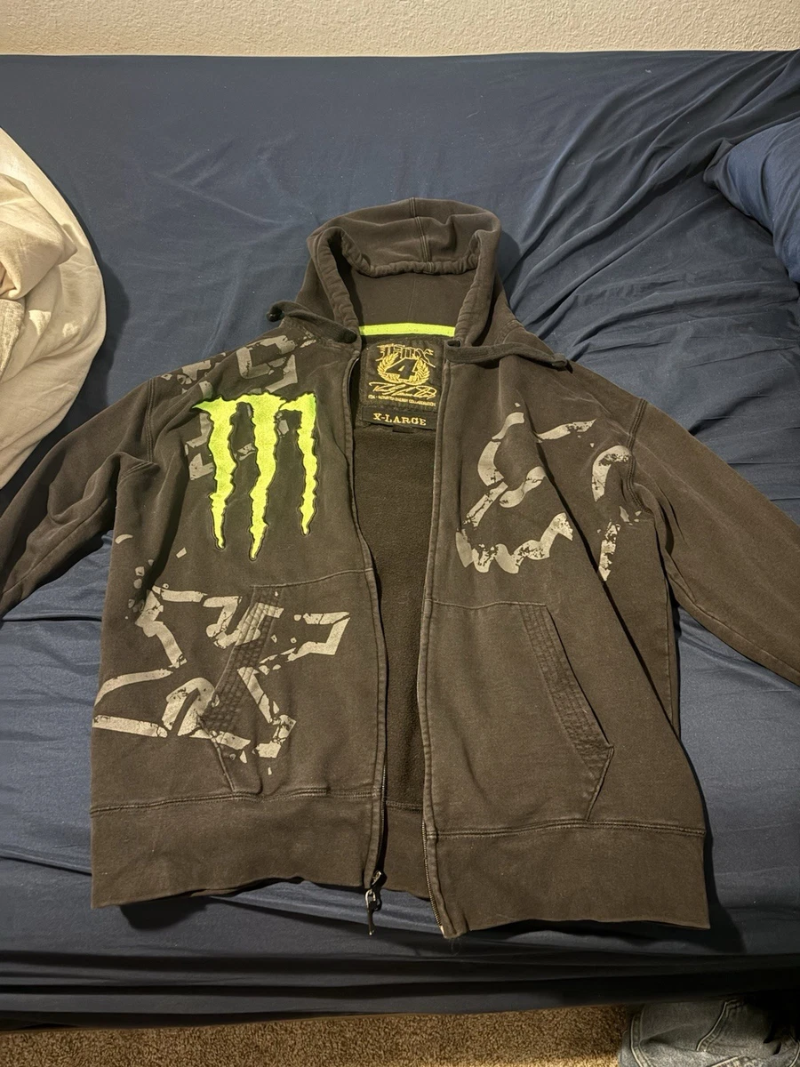 ジャケット・アウター Rare 00s Archive Monster Hood SpiralCoat Rare Monster Fox Racing Zip up Jacket Fleece Size XL | eBay
