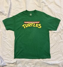 Vintage Teenage Mutant Ninja Turtles T-Shirt Men's XL Green 2000 TMNT Runs Small