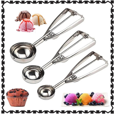 Stainless steel ice cream scoop,ice cream spoon,ice cream tongs, ice cream ball