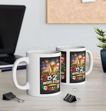 FIFA 2026 World Cup Soccer Mug   Gold Trophy, Flags, Fireworks