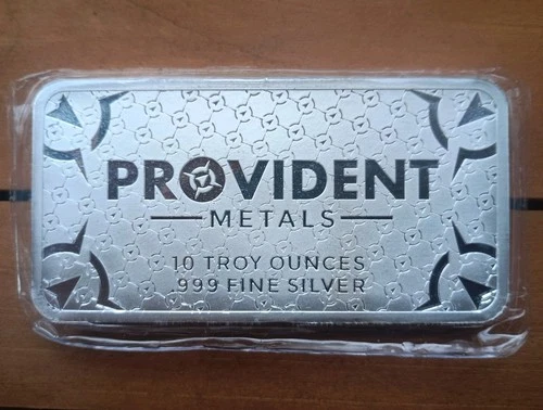 10 oz Provident Metals Silver Bullion Bar .999 Fine Silver Bar
