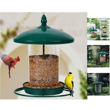 Deluxe 3LB Metal Bird Feeder with 360  Perch for Outdoor Gardens   Weatherproof