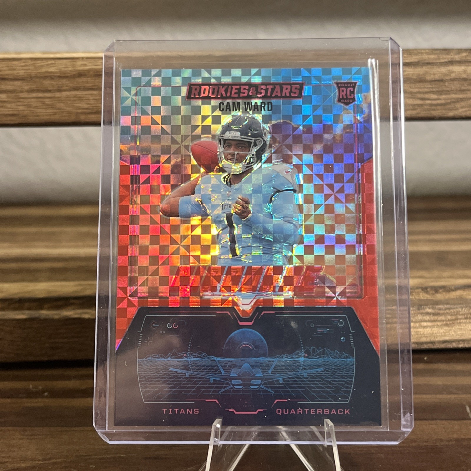 2025 Panini Rookies & Stars CAM WARD #29 Airborne Red Plaid Prizm (RC) TITANS 🏈