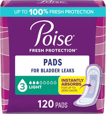 Incontinence Pads Postpartum Incontinence Pads, 3 Drop Light Absorbency, Regul
