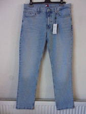 Image of New Men's Tommy Hilfiger Light Denim Blue Ryan Slim Straight Jeans Size W34 L32