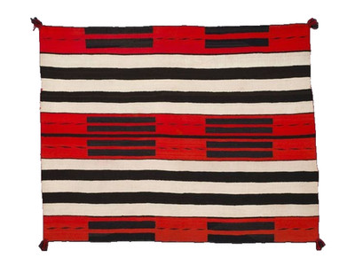 Navajo Chief's Blanket Rug Southwestern 100% Wool Native American Rug,51''×62'' In