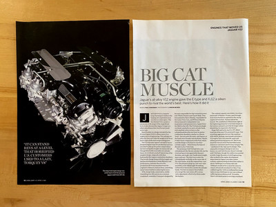 2009 Print Article Jaguar Big Cat Muscle V12 Four Page