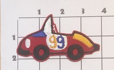 Race Car Patch Iron On Embroidered Costume Cosplay Upcycle