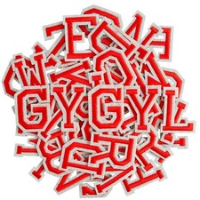 GYGYL 104 Pieces Iron on Letter Patches, Embroidered A-Z Letter Patches for