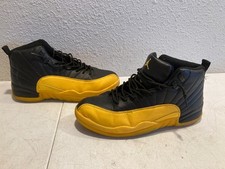 Jordan 12 Retro Black University Gold Athletic Sneakers Size 11 Men's 130690-070
