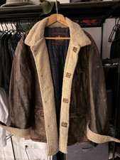 Shearling Lederjacke XXXL