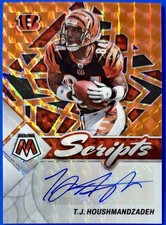 2022 Panini Mosaic Scripts T.J. Houshmandzadeh Auto Autograph Orange, Bengals