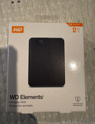 NEW WD Elements 2TB External USB 3.0 Portable HDD Hard Drive Free Domestic Ship
