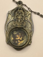 Art Nouveau Brass Pendant with Original Broken Chain Vienna Succession 1800s