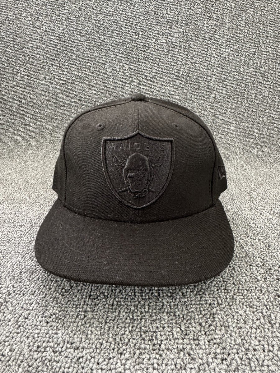New Era Raiders NFL Black Tonal Logo Fitted Hat