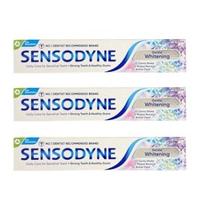 3x Sensodyne Daily Care Gentle Whitening Toothpaste Sensitive Teeth - 75ml 52.67 per litre