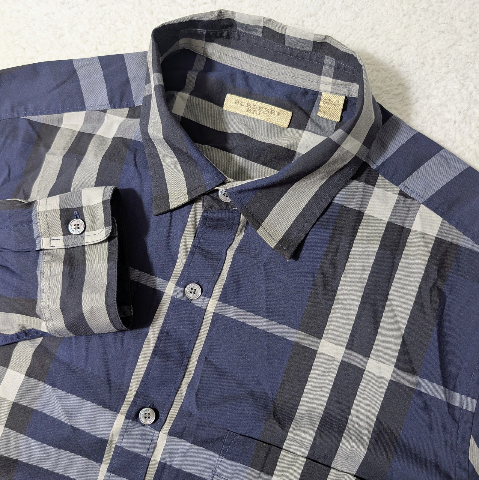 Burberry Check Stretch Performance Button Up Shir… - image 1