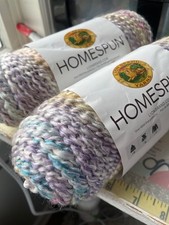 NEW LOT of 2 Lion Brand Yarn HOMESPUN, 6 oz ea, TUDOR 315