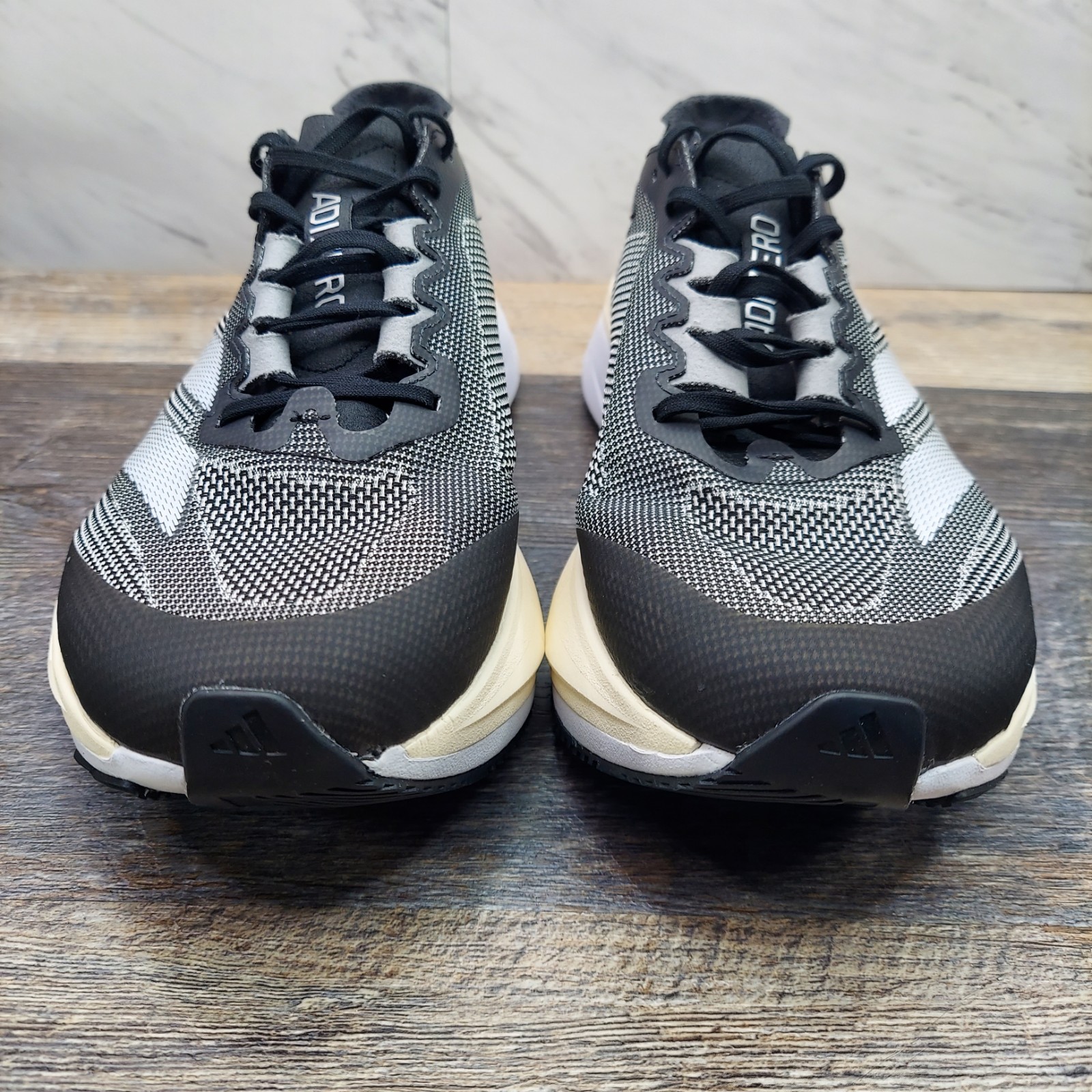 Adidas Women’s Adizero Boston 12 Black White Carbon HQ2171 Running Shoes SZ 9.5 image 2