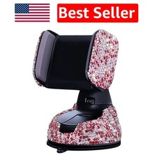 Bling Car Phone Holder - 360  Adjustable Rhinestone Auto Mount for Luxury Cars