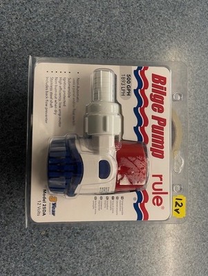 Rule 25DA 500 GPH Bilgen-Tauchpumpe - weiß/rot