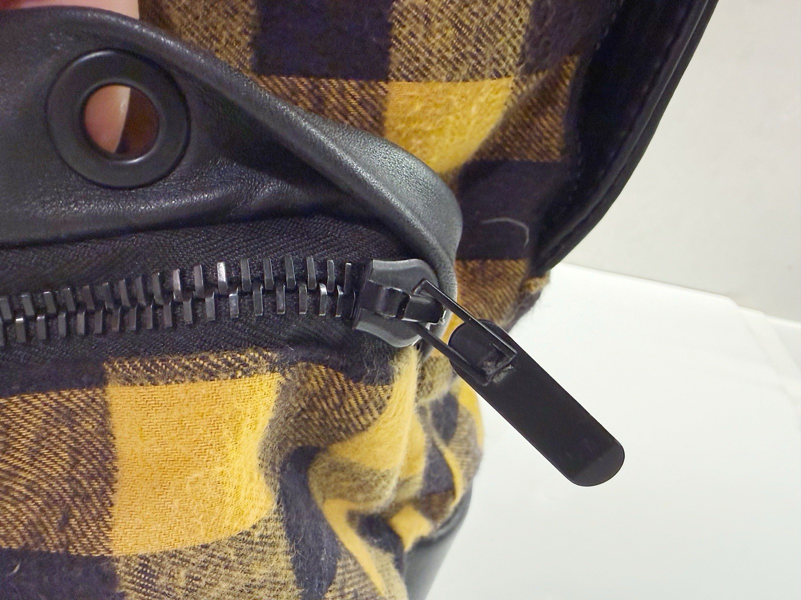 Palm Angels logo patch backpack Plaid Yellow - image 5