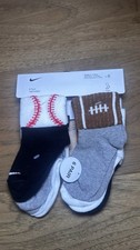 NWT New Nike Boys Toddler 6 Pr Socks Soccer Baseball Football Sz 2-4 Toddler