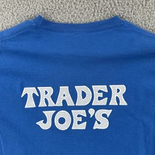 Port  Company Adult Large Blue Short Sleeve T Shirt Trader Joe  s Employee Tee