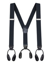 Button End Suspenders for Men - 48" Adjustable Straps 1 1/4" - Y Shape - 5113...
