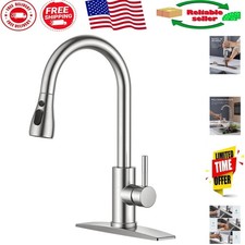 Versatile Kitchen Sink Faucet with Pull Down Sprayer - Ideal for RVs and Laundry
