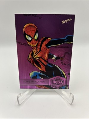 2022 Marvel Metal Universe Spider-Man Pink Light FX #/75 Mayday Parker #150