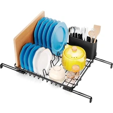 Urackify Over The Sink Dish Drying Rack, in Sink Dish Rack with Expandable Fe...