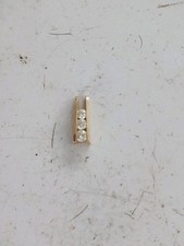 14k Yellow Gold Triple Diamond Graduated Bar Pendant - 2.7g