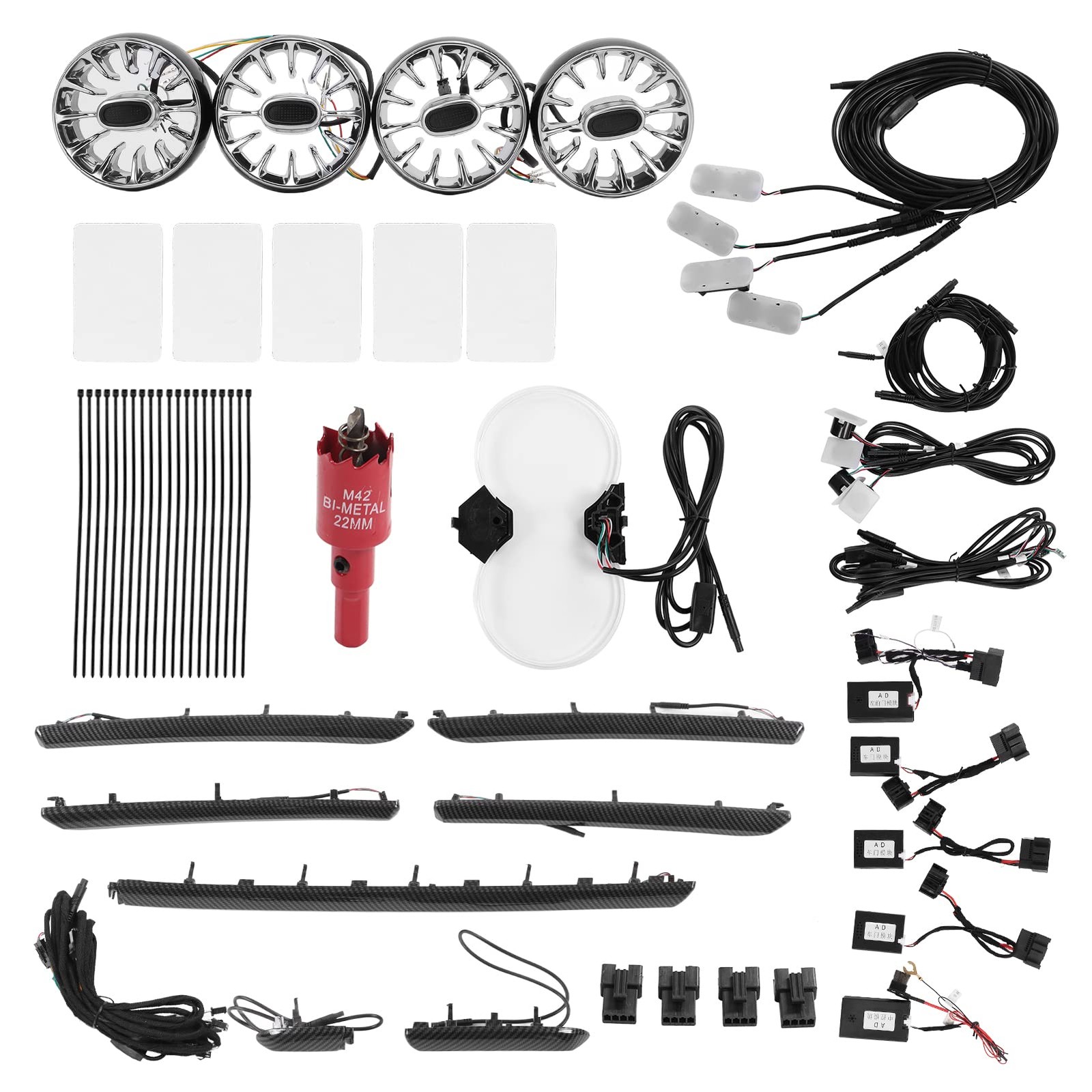 Strisce LED per interni auto, kit di illuminazione decorativa per interni (u3j)