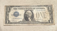 1928 $1 *Funny Back* Small Silver Certificate PJ