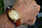 Cult Soviet Raketa "Rolex" 2628.H, AU Plated Gold, Cyrillic Dial, Running Nicely