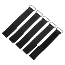 5Pcs Battery Tie Down Straps 1x8" Black Nylon Hold Down Hook Loop Straps