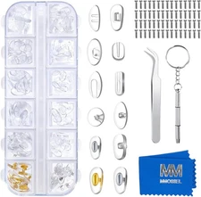 Eyeglass Nose Pads [60 Pairs] by MMOBIEL – Soft 60 Pairs - With Tools 