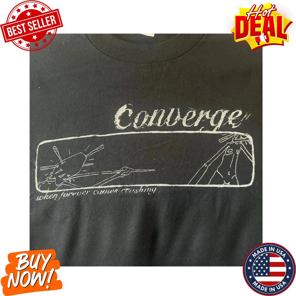 Vintage Converge Inspired Black Cotton Men T-Shirt Unisex Size S-5XL Fast Ship!!