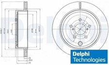 2x Bremsscheibe Delphi BG4288 2 Bremsscheiben Hinterachse Hinten