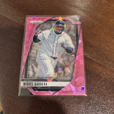 2025 Panini PrizmBaseball #233 Miguel Cabrera Pink Cracked Ice Prizm - TIGERS
