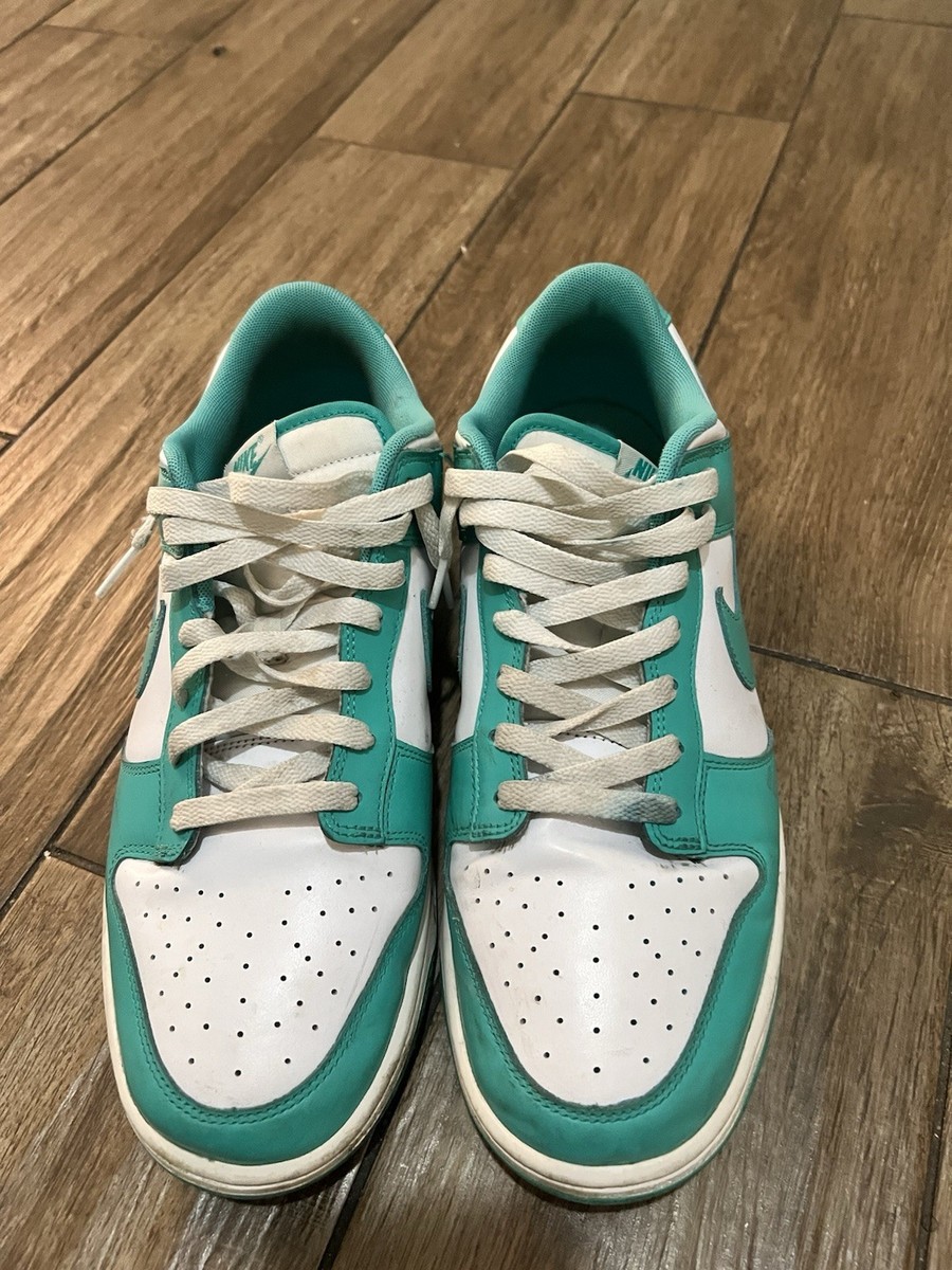 White and Teal Aqua Dunks View 4