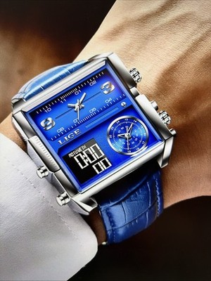 Lige 2020 Blue Men's Watch