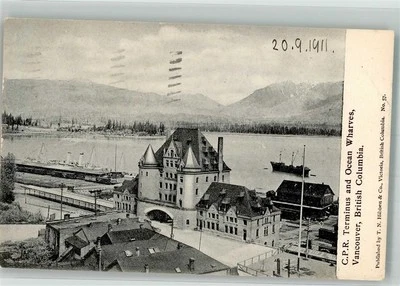38069364 - Vancouver C.P.R. Terminus and Ocean Wharves Hafen bis 1911 - Bild 1 von 2