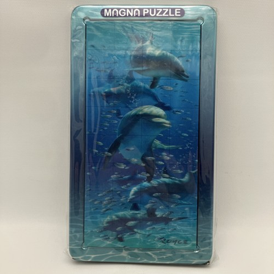 #ad Dolphin 3D Magna Puzzle 32 Magnet Tiles with storage case $9.95