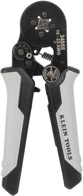 Klein Tools 34055 Ferrule Crimping Tool, Square Crimper Pliers for 10 to 22 AWG