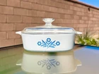 Vintage Corning Ware Blue Cornflower 2 QT A-2-B Casserole Dish w A-2-C Pyrex Lid