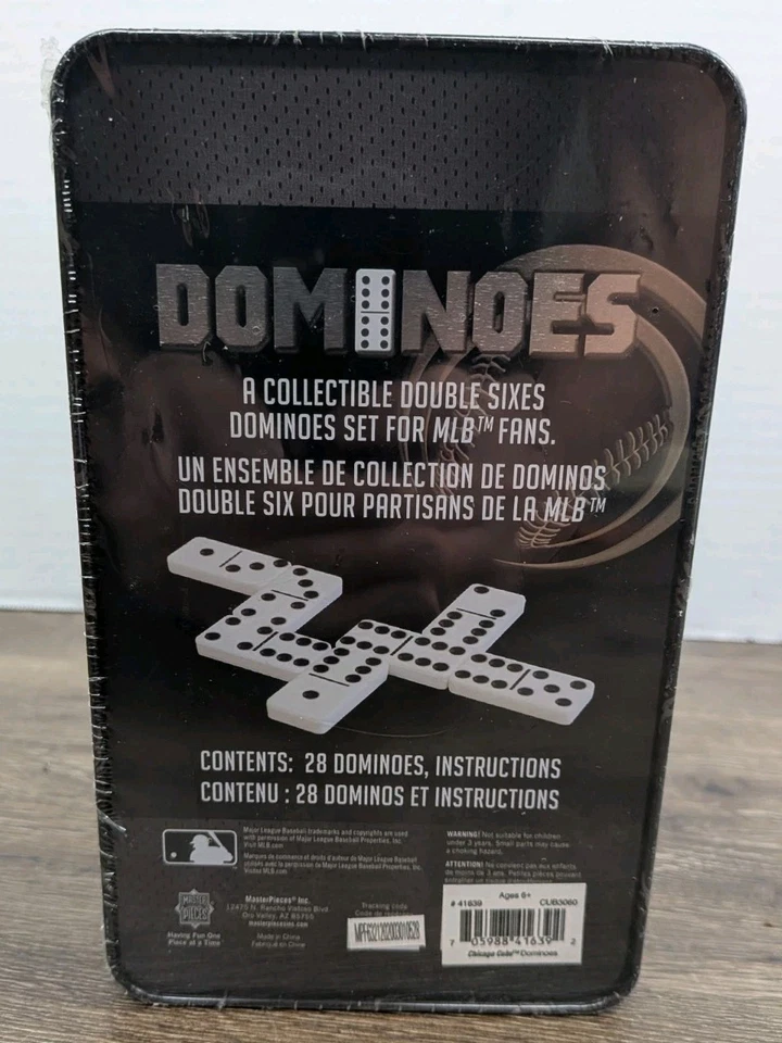 MLB Chicago Cubs Double 6's Sixes Dominoes Game 28 Pieces Baseball NEW - Image 3 of 4